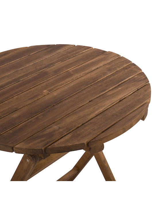 Limnos Outdoor Bar Foldable Wood Table Walnut 70x70x76cm