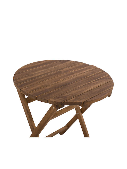 Limnos Outdoor Bar Foldable Wood Table Walnut 70x70x76cm