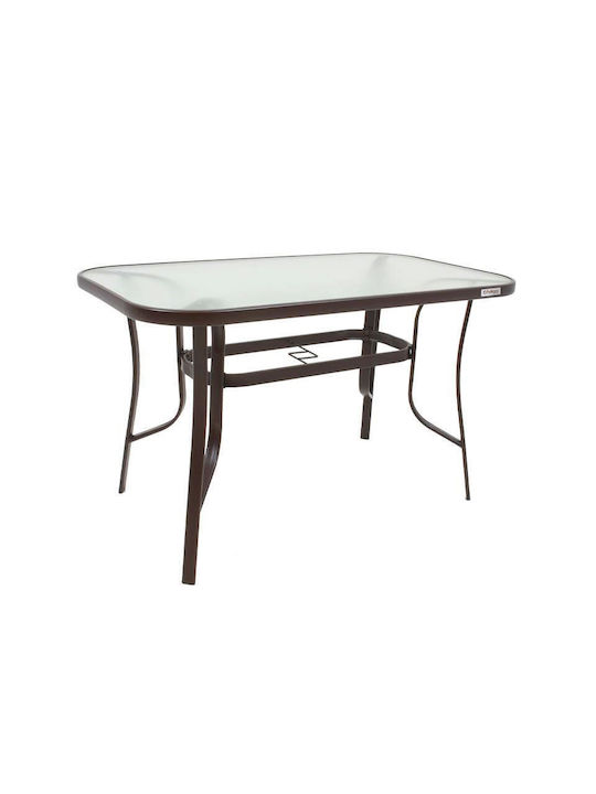 Tisch Stabil Steel Braun 120x70x70cm