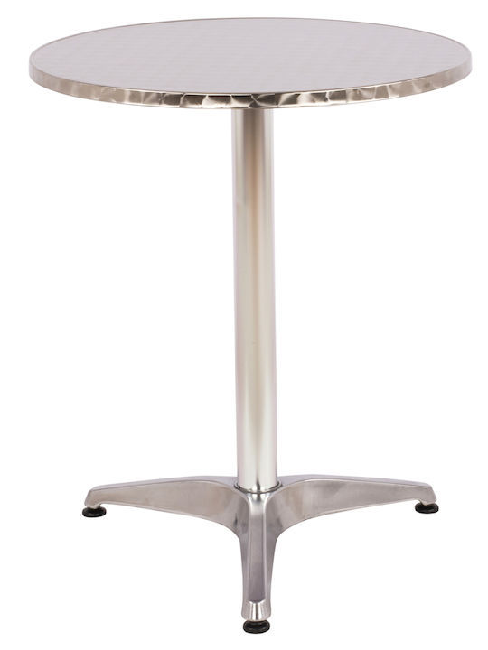 Frodo Outdoor Dinner Aluminum Table Silver 60x60x70cm