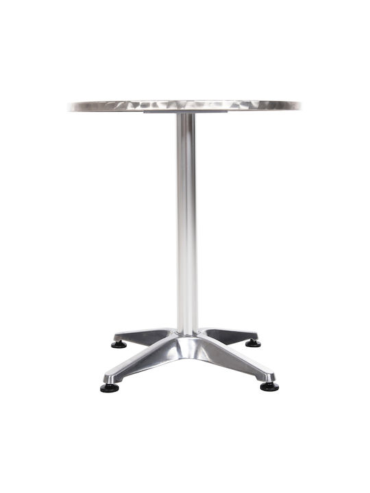 Frodo Outdoor Dinner Aluminum Table Silver 60x60x70cm
