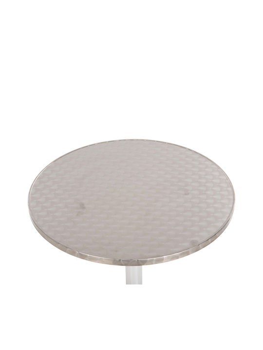 Frodo Outdoor Dinner Aluminum Table Silver 60x60x70cm