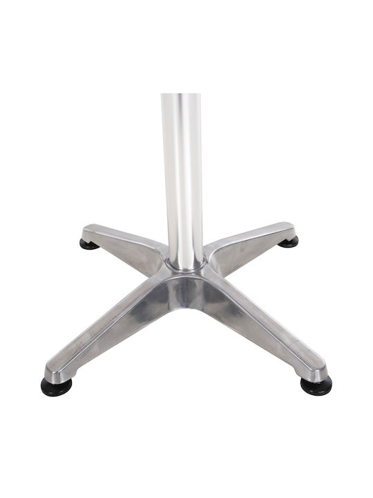 Frodo Outdoor Dinner Aluminum Table Silver 60x60x70cm
