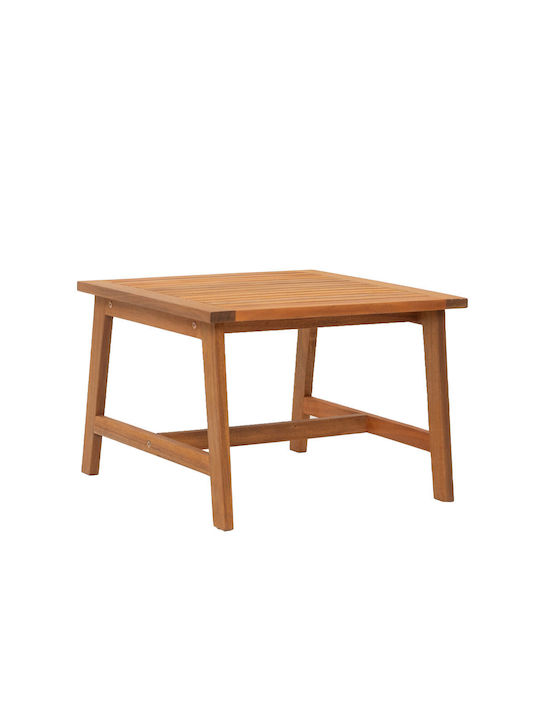 Edgar Auxiliary Outdoor Wood Table Natural 55x55x55cm