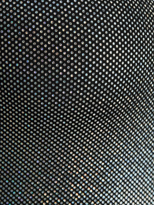 Καλοκαιρινό Mini Βραδινό Φόρεμα Strapless Black Silver/reflective