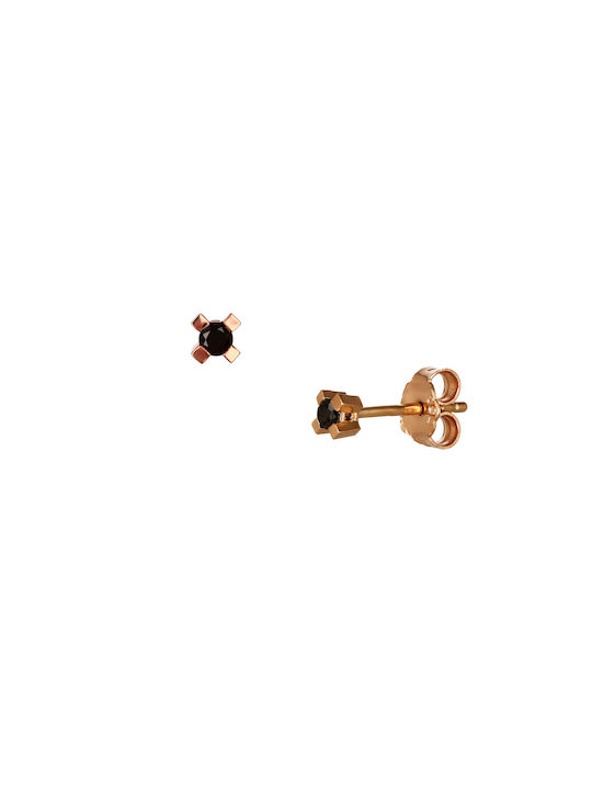 Earrings made of Pink Gold with Diamond