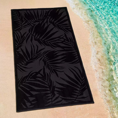 Lino Home Beach Towel Cotton Black 160x86cm.