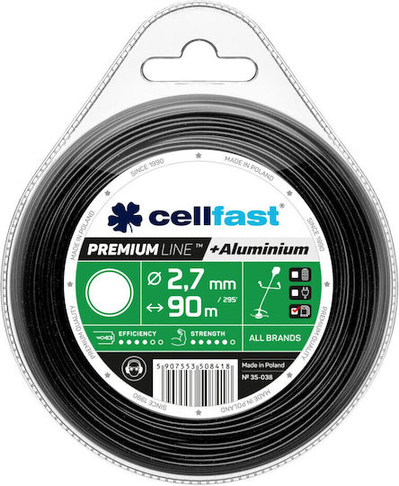 Cellfast Mähfaden Aluminium Länge 90m und Dicke 2.7mm