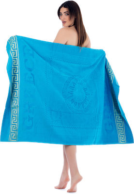 Beach Towel Cotton Turquoise 170x100cm.