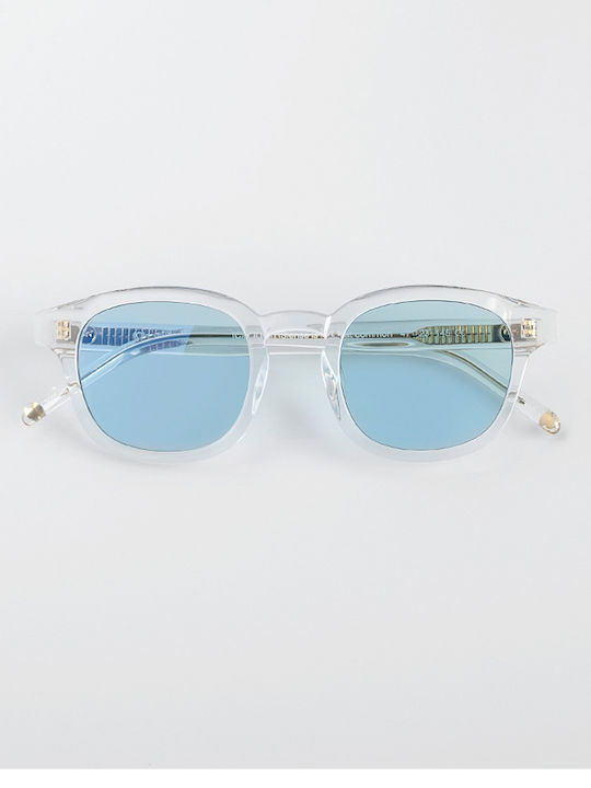 Common Sense Sunglasses with Transparent Plastic Frame and Light Blue Lens CS005