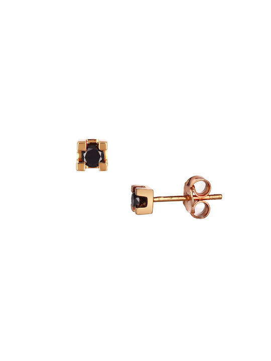 Earrings made of Pink Gold with Diamond