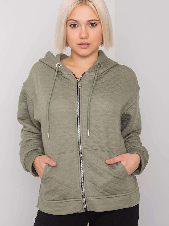 BFG Damen Bluse Baumwolle mit Reißverschluss Gray