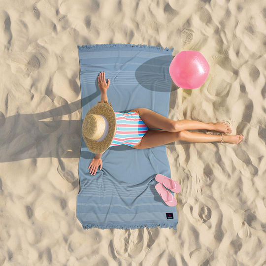 Greenwich Polo Club Beach Towel Cotton Light Blue 180x90cm.