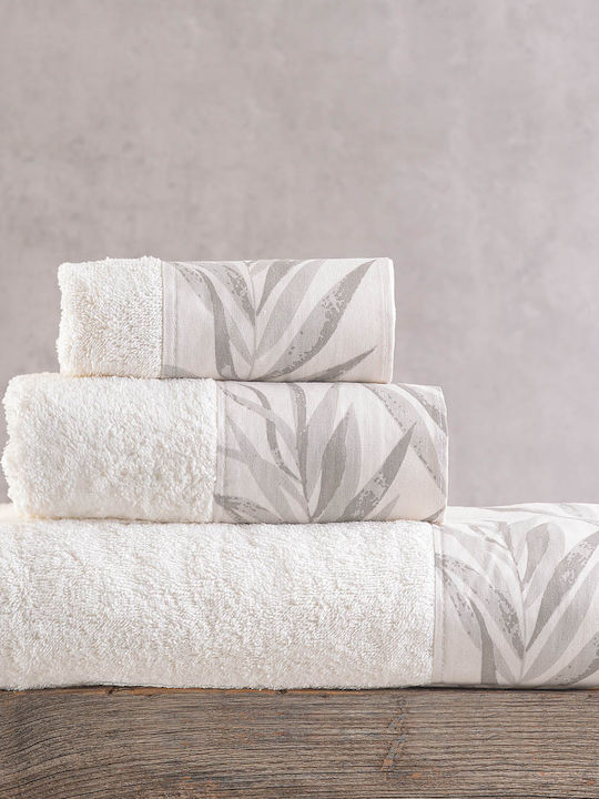 Rythmos 3pc Bath Towel Set Sandra Beige Weight 500gr/m²