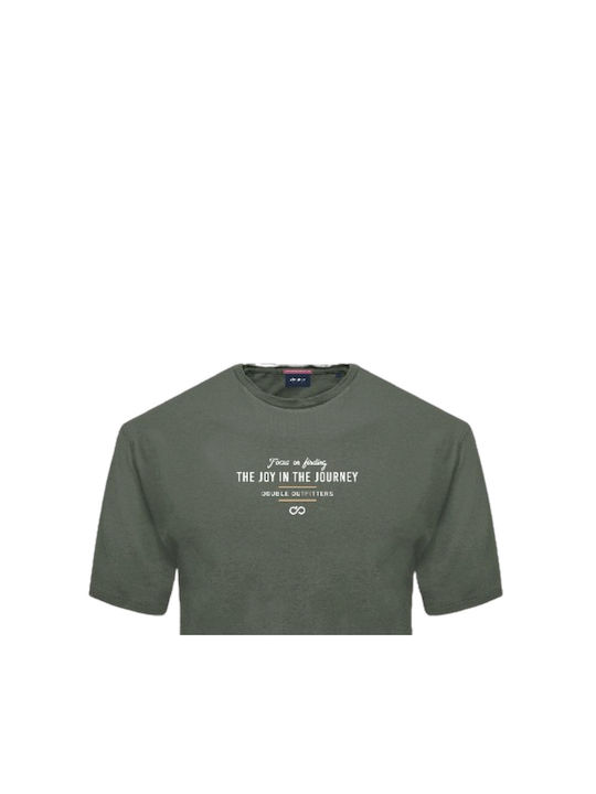 Double Men's Short Sleeve T-shirt Khaki