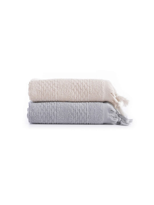 Nef-Nef Homeware Bath Towel Set 3pcs Serenity Outlast Grey Weight 550gr/m²