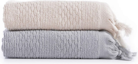 Nef-Nef Homeware Bath Towel Set 3pcs Serenity Outlast Grey Weight 550gr/m²