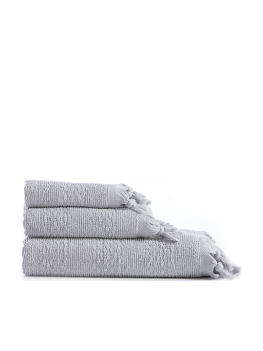 Nef-Nef Homeware Bath Towel Set 3pcs Serenity Outlast Grey Weight 550gr/m²