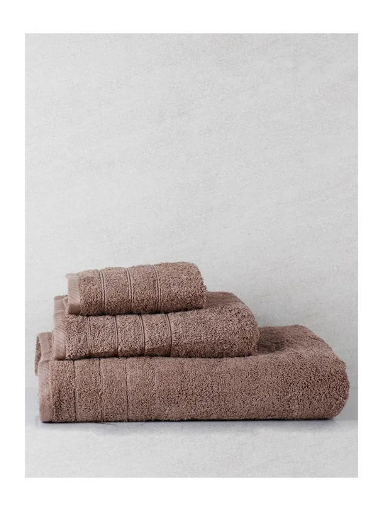 Anesis 3pc Bath Towel Set Pennie 34135 Mocca