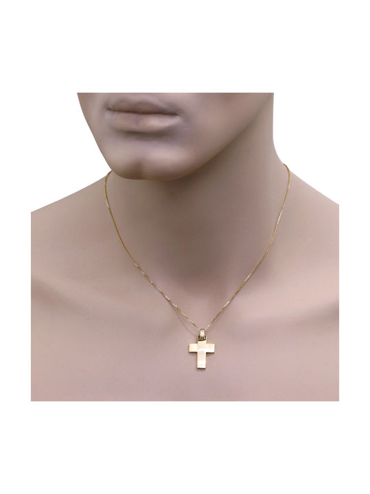 Facad'oro Cross Gold K14 P-33048 Yellow Gold K14