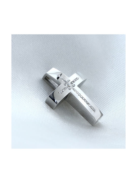 Women's White Gold Cross 14K