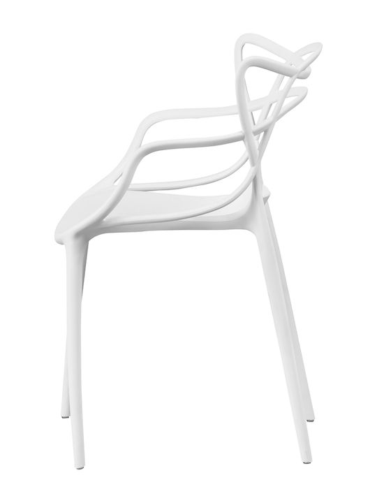 Abstract Dining Room Polypropylene Chair Abstract-leuko 46x44.5x83cm