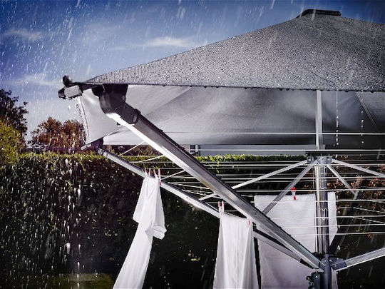 Garten & Terrassen Sonnenschirm Bodenständer Quadratisch Aluminium Gray