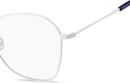 Tommy Hilfiger Metalic Rame Ochelari Fluture Alb TJ0016 VK6