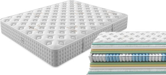 Greco Strom Sand Διπλό Ανατομικό Στρώμα Foam / Memory Foam Διπλής Όψης 150x200x32cm με Ανεξάρτητα Ελατήρια