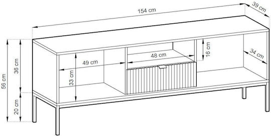 Nova Green TV Stand L154xD39xH56cm