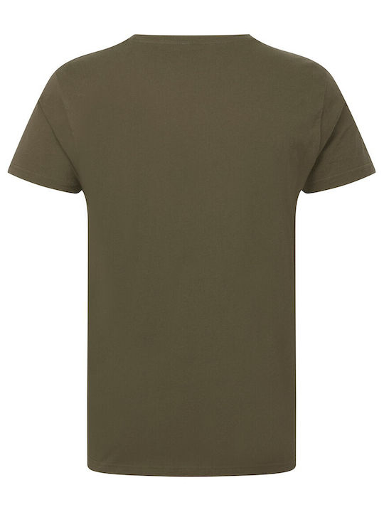 Tricou bărbați | SGTee | Tricou semnat fără etichetă bărbați verde militar