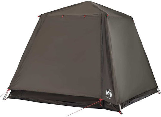 vidaXL Camping Tent Brown with Double Cloth for 4 People 260x260x211cm