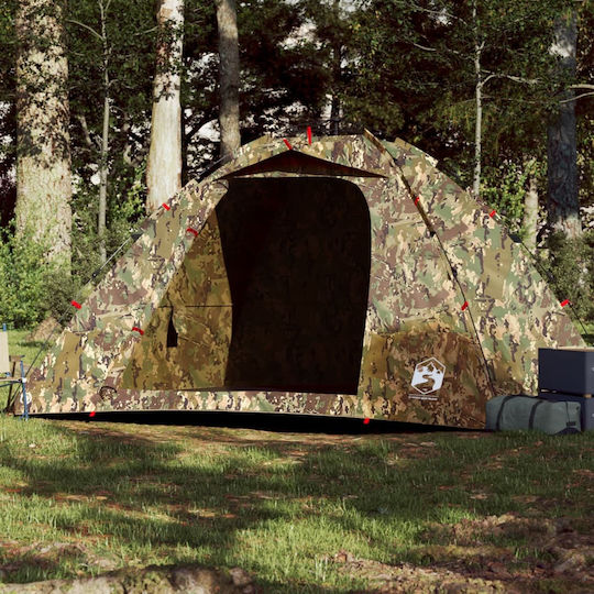 vidaXL Fishing Tent Green for 4 People 262x254x172cm
