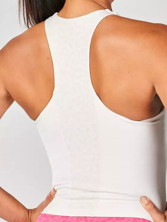 Women's Athletic Blouse Sleeveless Pearl White