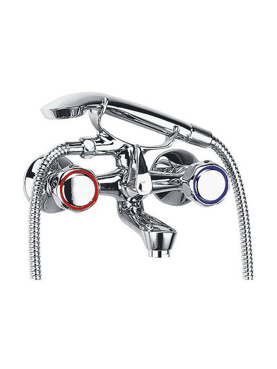 Ferro Standard Mixing Bathtub Shower Faucet Complete Set Silver