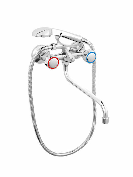 Ferro Standard Mischung Bade- / Duscharmatur Badewanne Komplettes Set Silber
