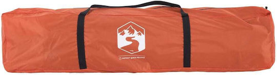 vidaXL Camping Tent Pop Up Orange for 4 People 273x273x129cm
