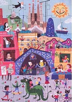 Puzzle pentru Copii Day Night pentru 3++ Ani 36buc Londji