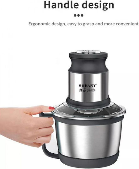 Sokany SK-7027 Multi Chopper 800W with 3L Inox Bowl