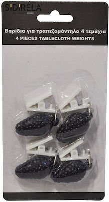 Set de 4 mănuși de masă din catifea Sidirela Blackberry