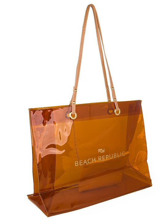 Beach Bag with Cosmetic Bag Orange