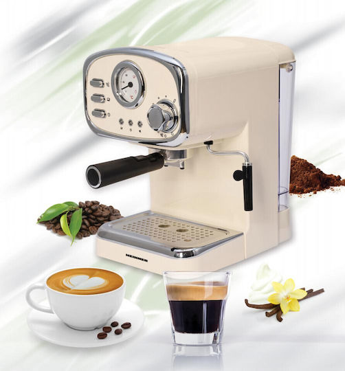 Heinner Espressomaschine 1100W Druck 15bar Beige HEM-1100CR