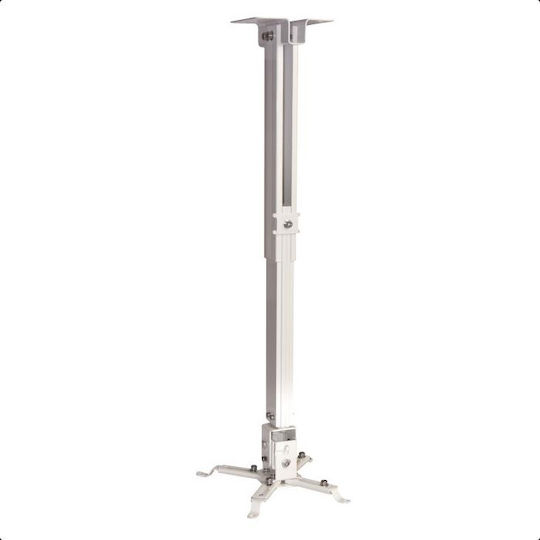 Comtevision Projektorhalterung Decke CMS06-W750 mit maximaler Belastung von 15kg Weiß