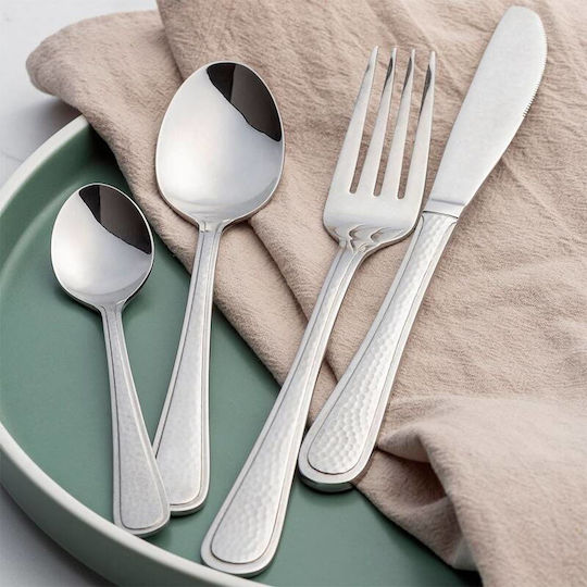 Nava Set Spoons Dinner Stainless Steel Silver 29cm 3 Pieces