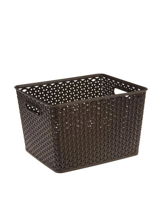 Curver Storage Basket Plastic Brown 35.5x29.6x22cm 1pcs