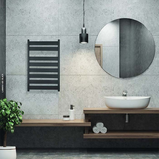 Thermo Largo Towel Rail Bathroom 800x50 378kcal/h Black