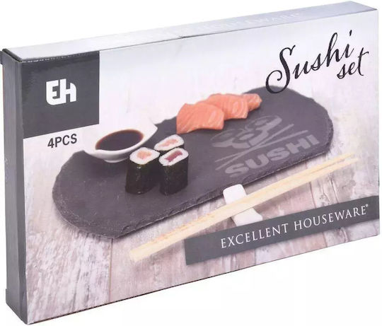 Excellent Houseware Πλατώ Σερβιρίσματος για Σούσι από Πέτρα 30x18εκ. 4τμχ Excellent Houseware Πλατώ Σερβιρίσματος για Σούσι από Πέτρα 30x18εκ. 4τμχ