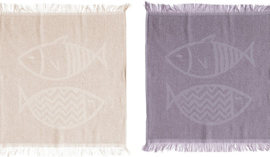 Nef-Nef Homeware Fish Style Ecru Geschirrtuch aus 100% Baumwolle in Ecru Farbe 50x50cm