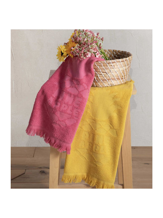 Nef-Nef Homeware Delicious Celery Tea Towel from 100% Cotton in Yellow Color 50x50cm