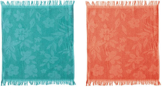 Nef-Nef Homeware Valia Coral Tea Towel from 100% Cotton Coral 50x50cm Nef-Nef Homeware Valia Coral Tea Towel from 100% Cotton Coral 50x50cm